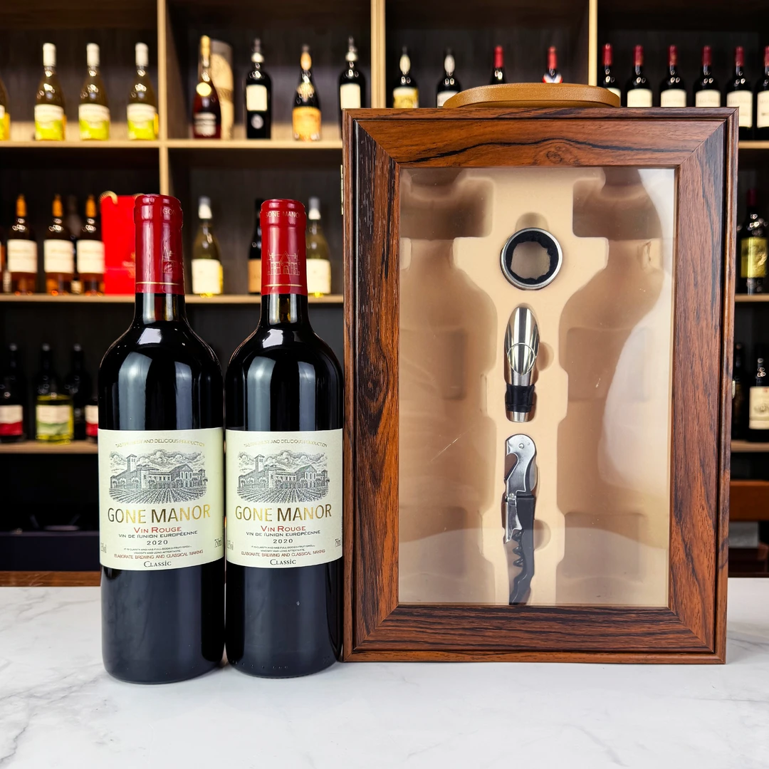 法国进口红酒礼盒装高档木盒干红葡萄酒整箱酒水批发过年送礼