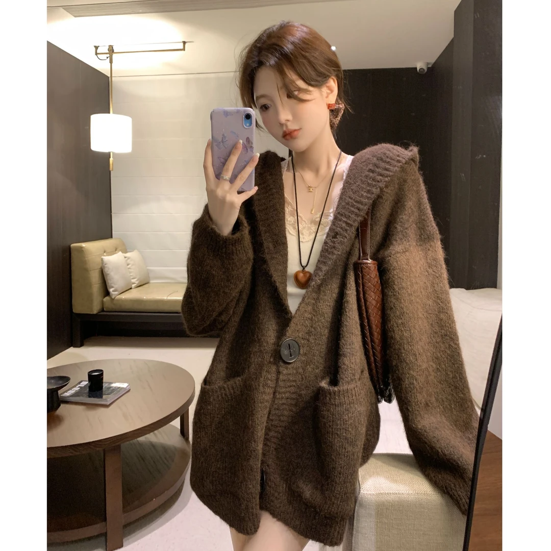 【芝士Cheese】暖暖呼呼 真的很爱绵羊毛慵懒开衫大毛衣外套