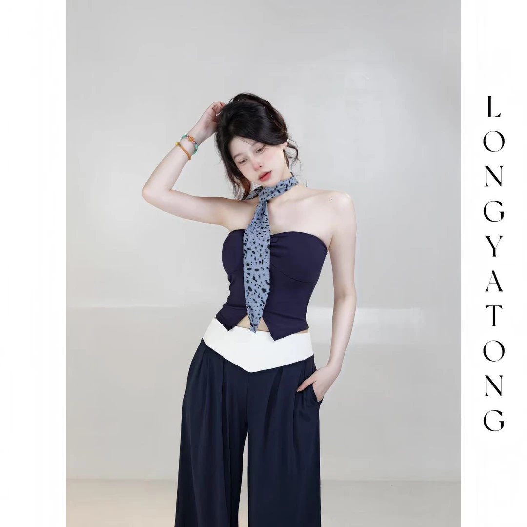 龙怼怼推荐【夏日新宠】夏季抹胸通勤显瘦气质辣妹时尚设计感小众