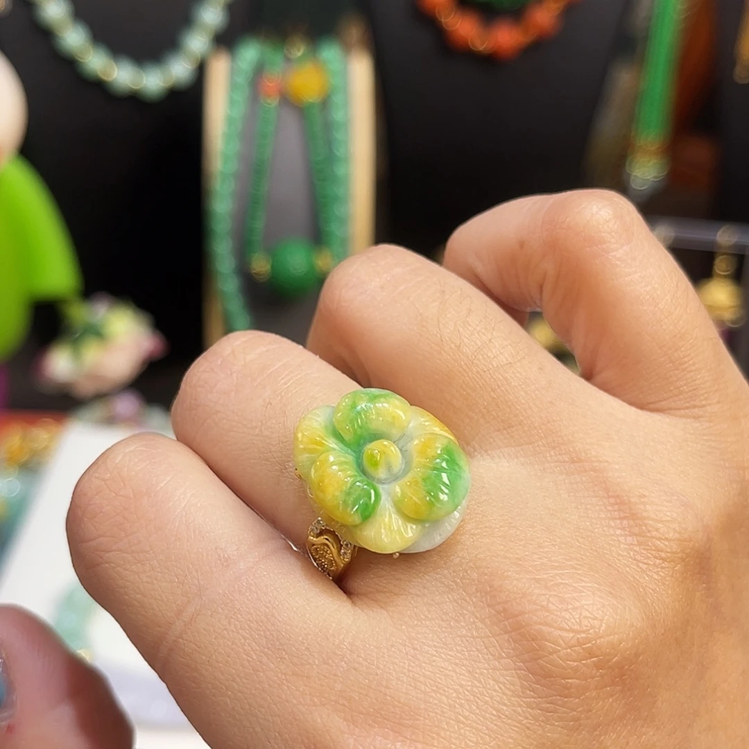 @***Y翡翠银S925镶嵌戒指福利