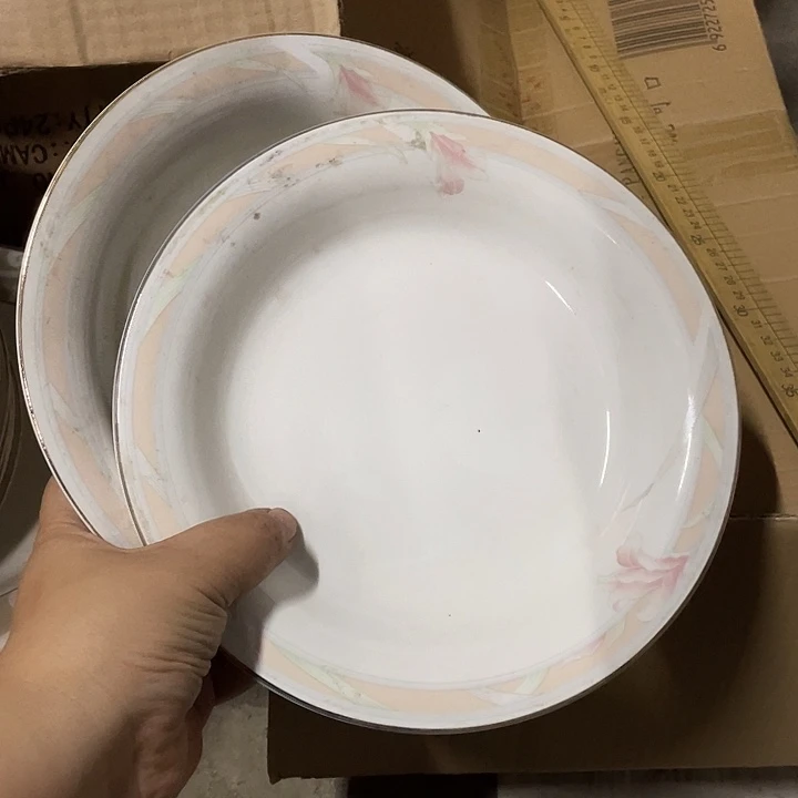 杯老白梅深盘2个 微瑕
