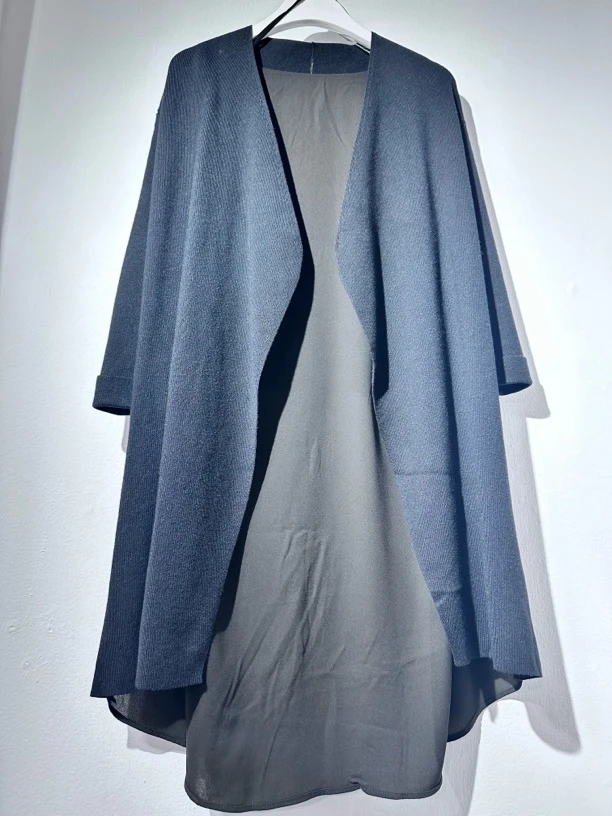 SN女装品牌出清气质时尚拼纱针织开衫