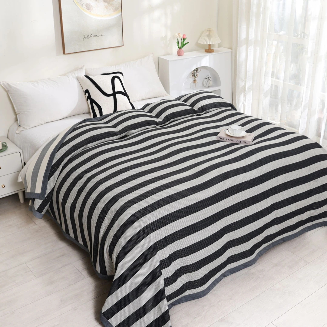 床盖【简约格调】2.3*2.5M纯棉A类舒适柔软亲肤透气可机洗四季通用