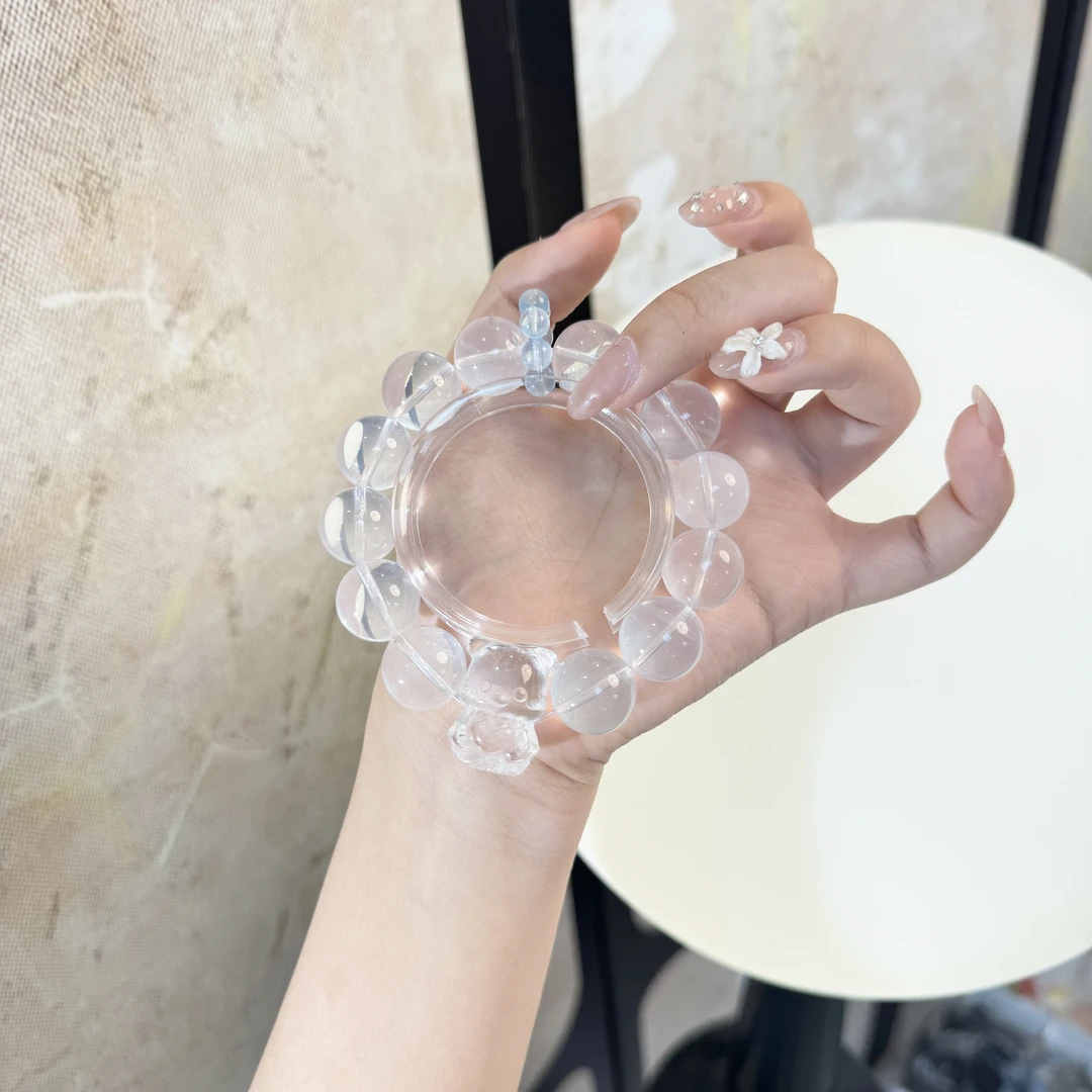 *小熊骑士*奶白晶手串D3-4