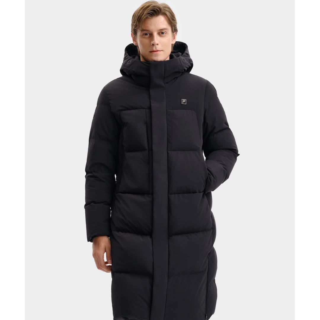Fila/斐乐男【90鹅绒 防水透湿】冬防风保暖长款羽绒服F11M543913F