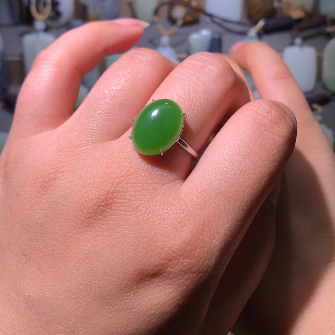 和田玉银S925镶嵌颈饰