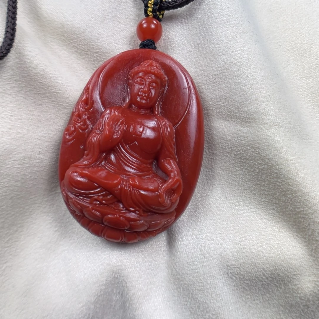****鱼未镶嵌雕刻件南红玛瑙