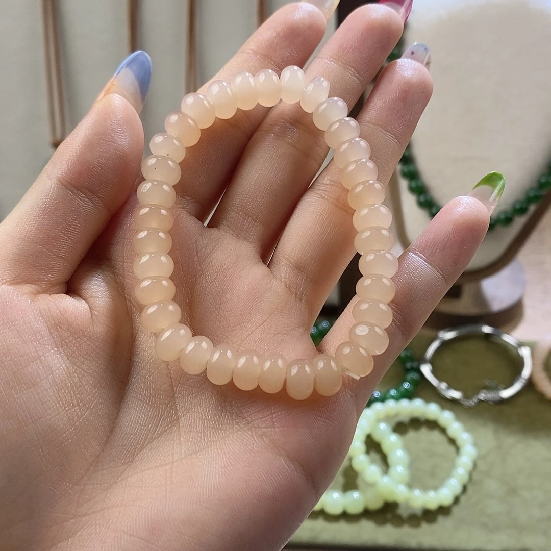 石英质玉（金丝玉）手链合金