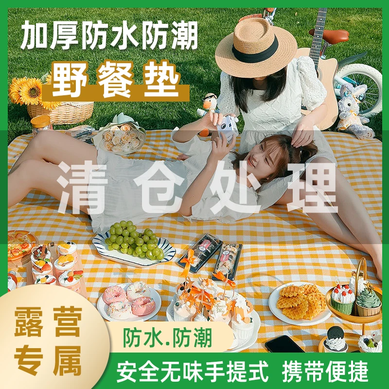 【新人专享】野餐垫户外露营地垫便携沙滩防水防潮加厚野炊野餐布垫