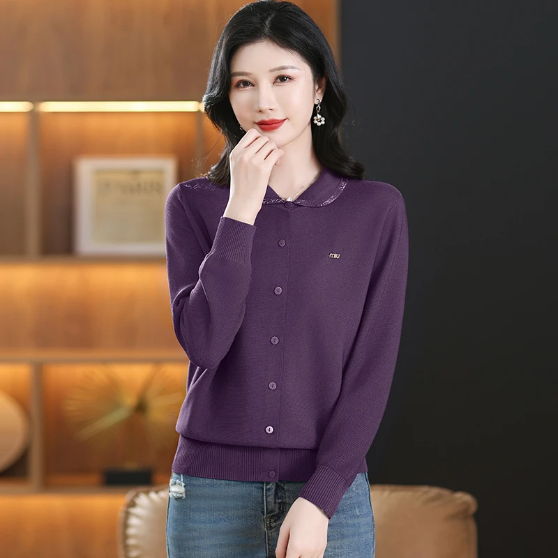 QianLian/浅恋春季新款小开衫洋气小方领薄款外套减龄显瘦上衣