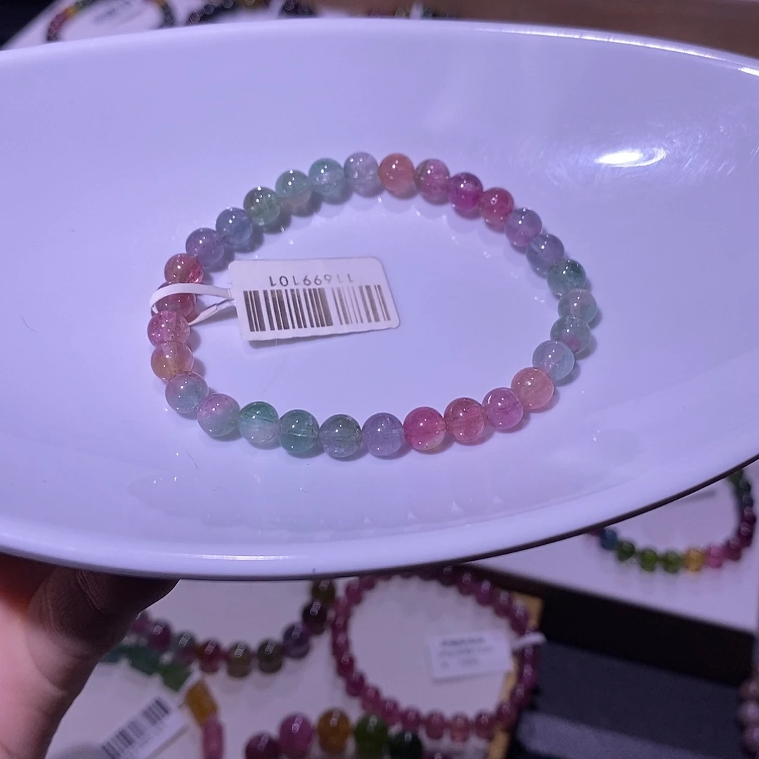 未镶嵌手链碧玺6mm