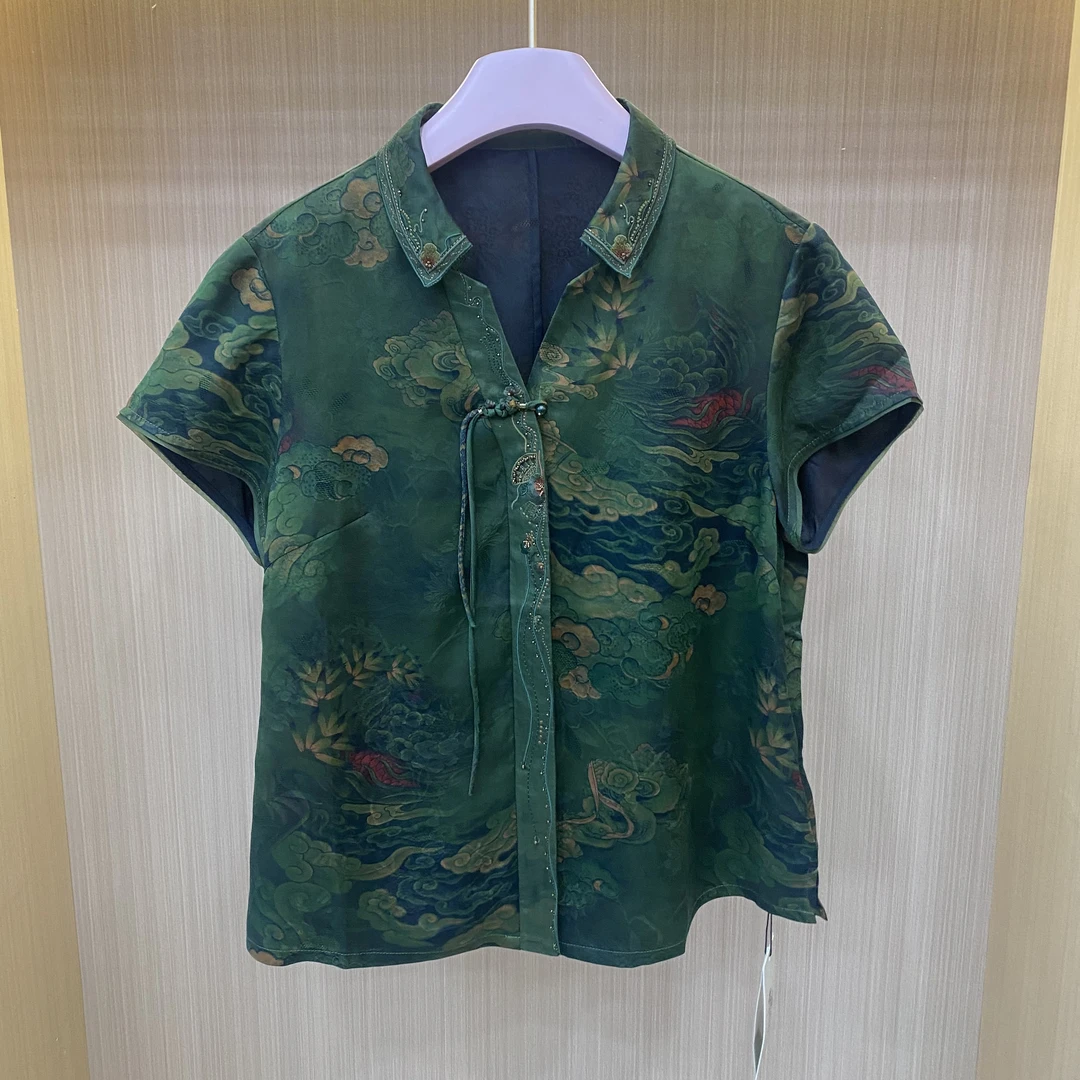 【LJWM】桑蚕丝 香云纱上衣 C3271