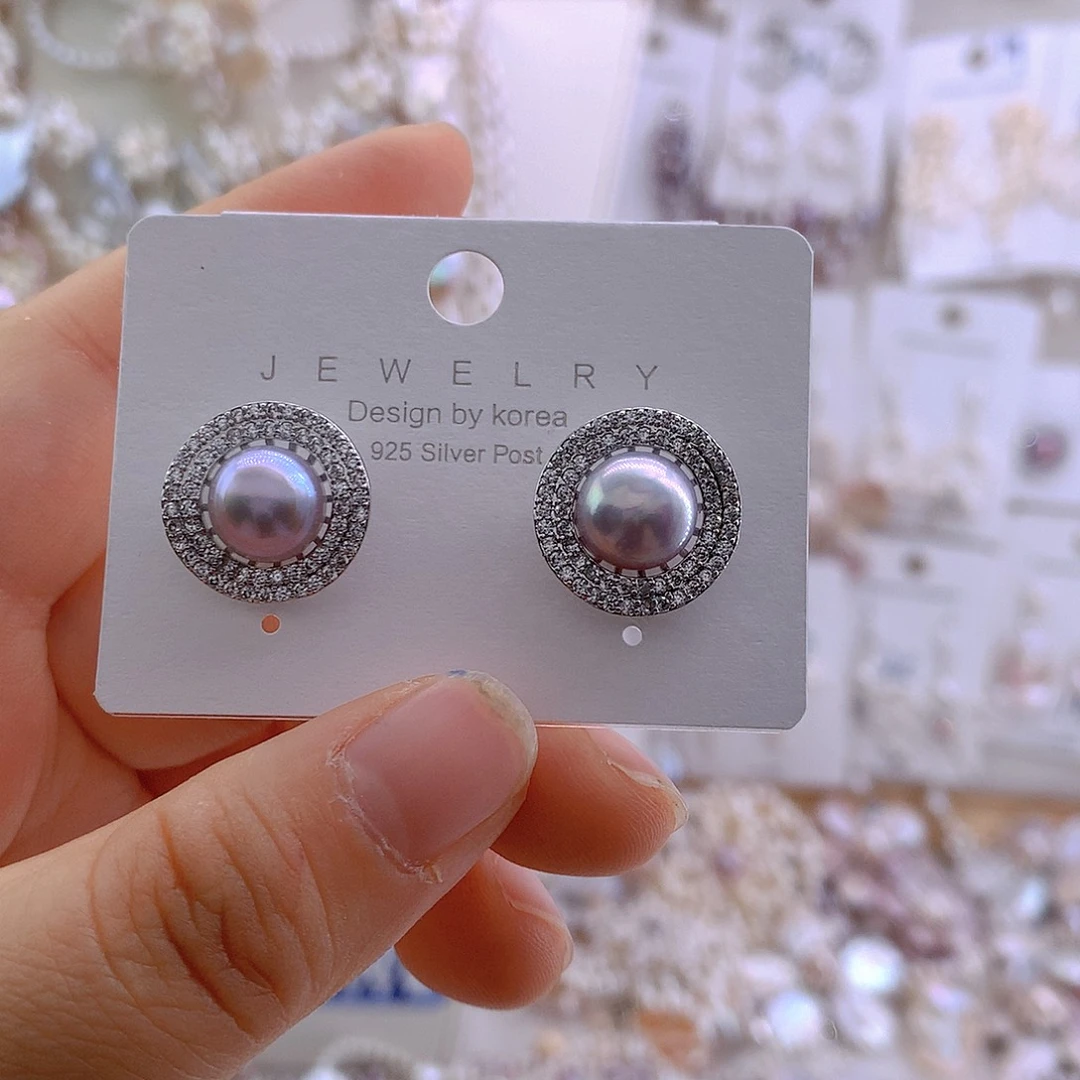 未镶嵌淡水珍珠耳环