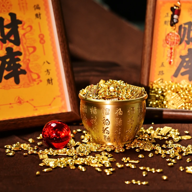 【复制单】合金精品实心小元宝摆件聚宝盆米缸创意饰品财神摆件