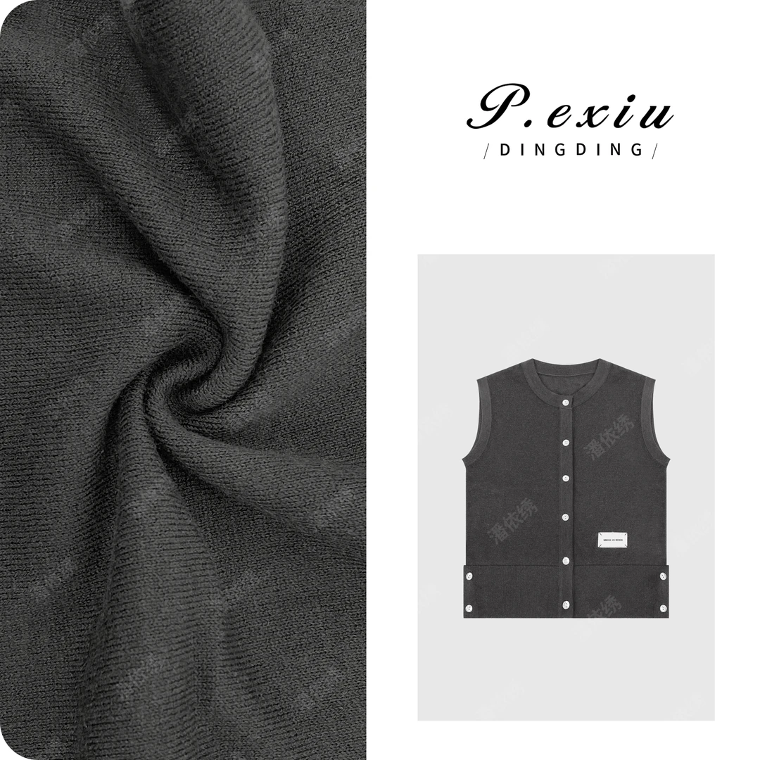 PanYiXiu/潘依绣羊-毛百搭减龄感圆领针织马甲 ZZ0776