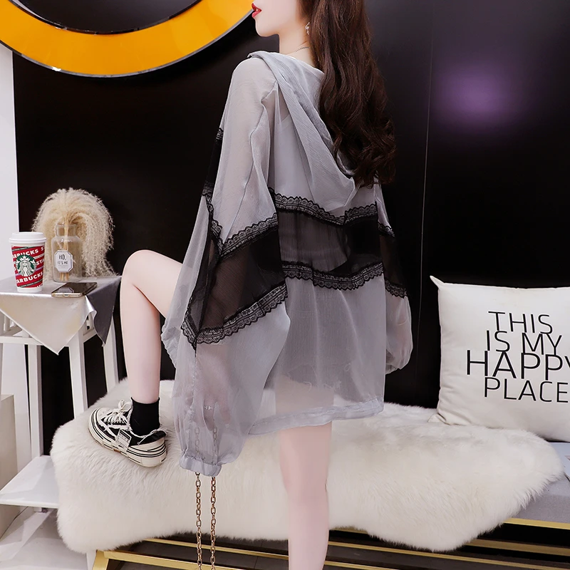 超仙冰丝防晒衣女装夏季薄款洋气宽松透气设计感休闲百搭连帽外套