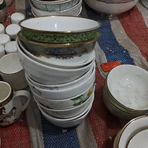 瓷陶瓷4.5寸吃饭碗10个微瑕疵