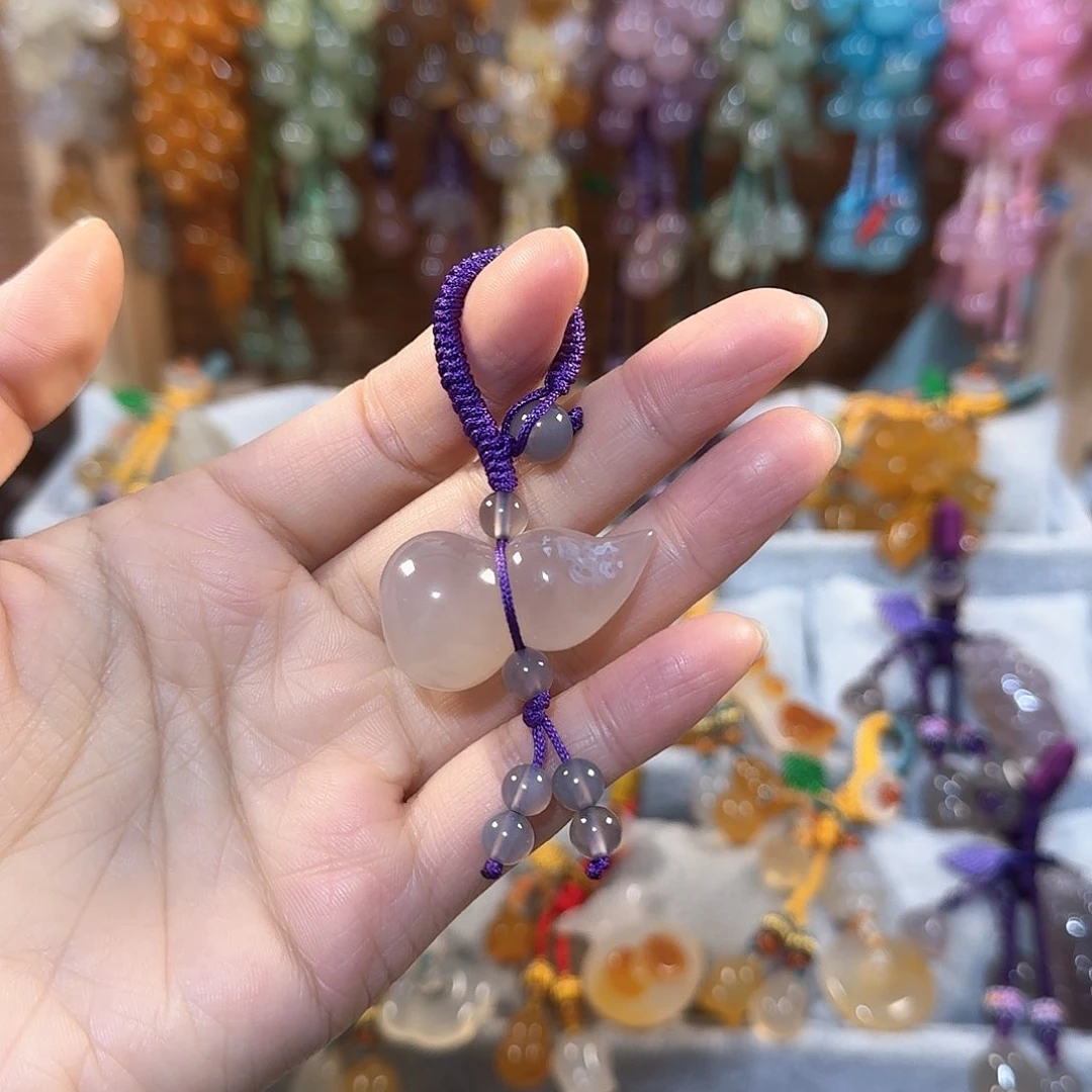 玛瑙/玉髓钥匙挂件福利款通货料子不挑带有包容点未镶嵌