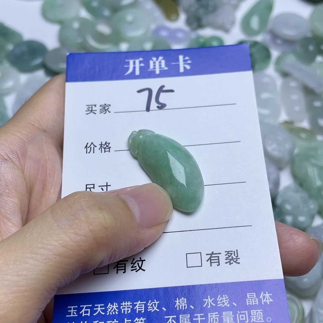 翡翠未镶嵌吊坠(不含链)