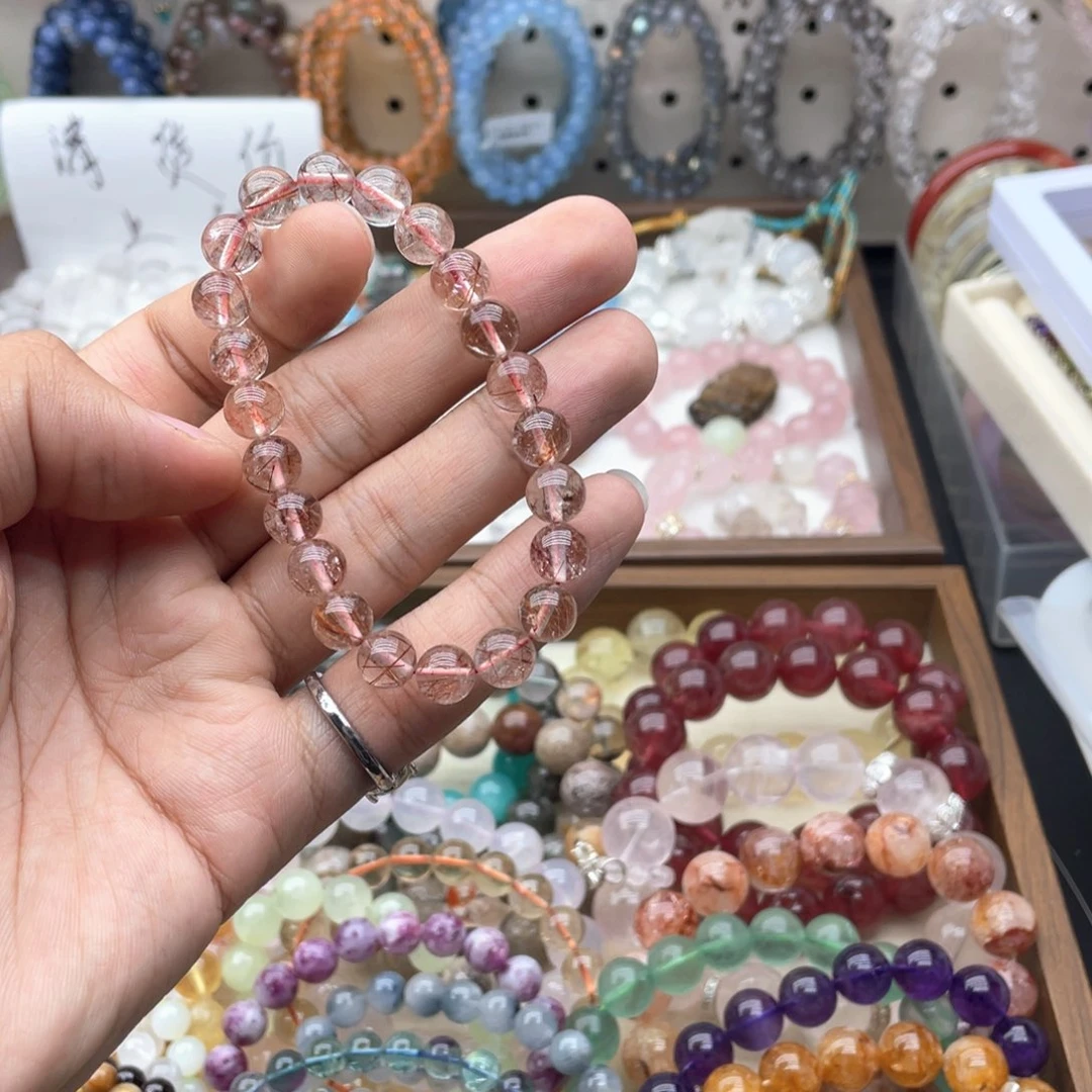 手链烟晶未镶嵌8.9咪红铜发