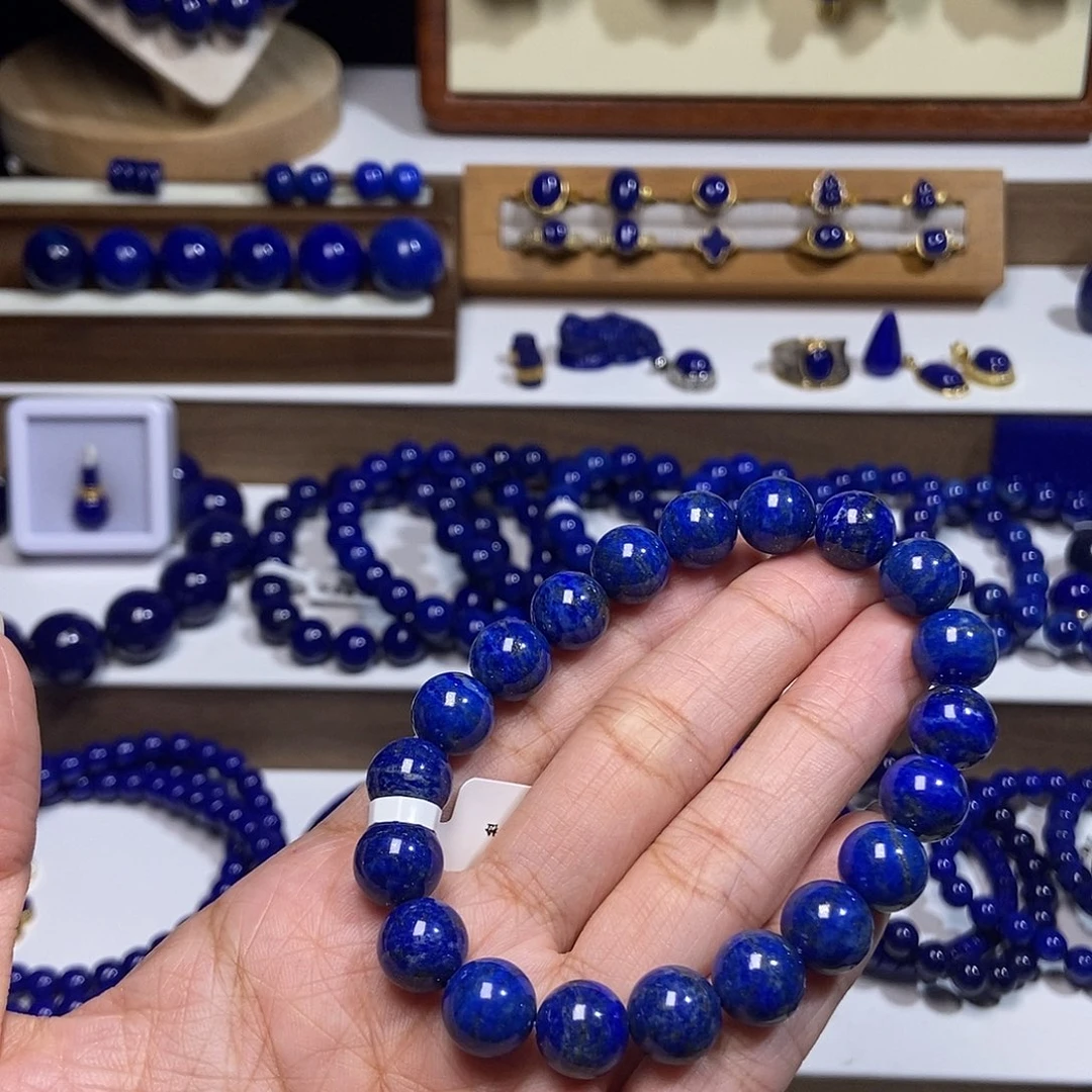 青金石未镶嵌单圈手串 10mm+