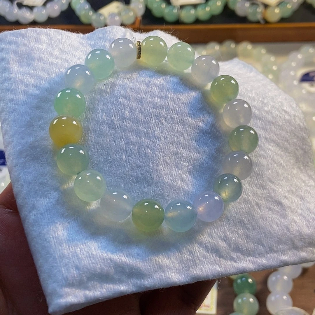 定制翡翠未镶嵌翡翠手串卡10