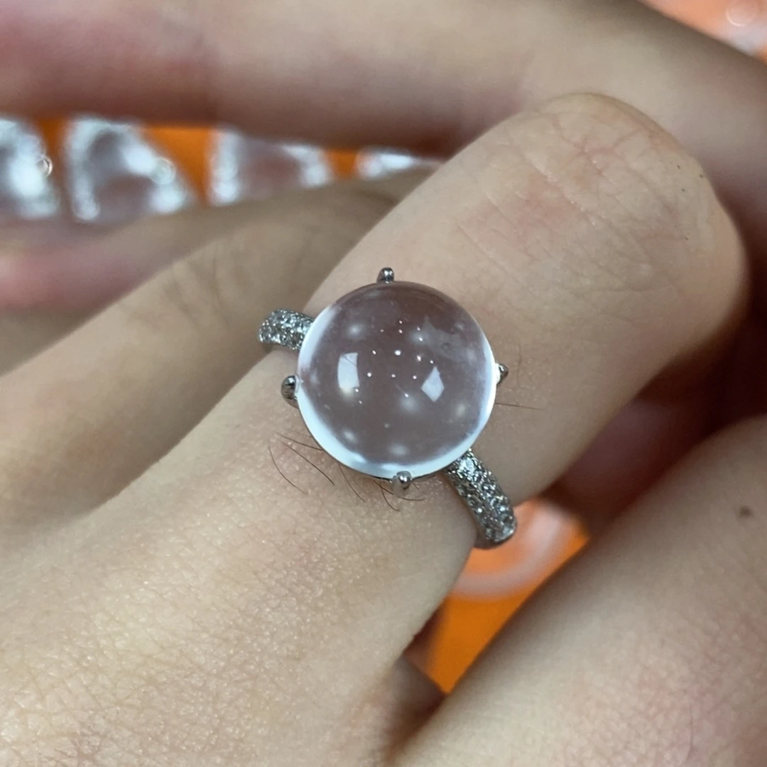 银S925镀金镶嵌吊坠石英质玉