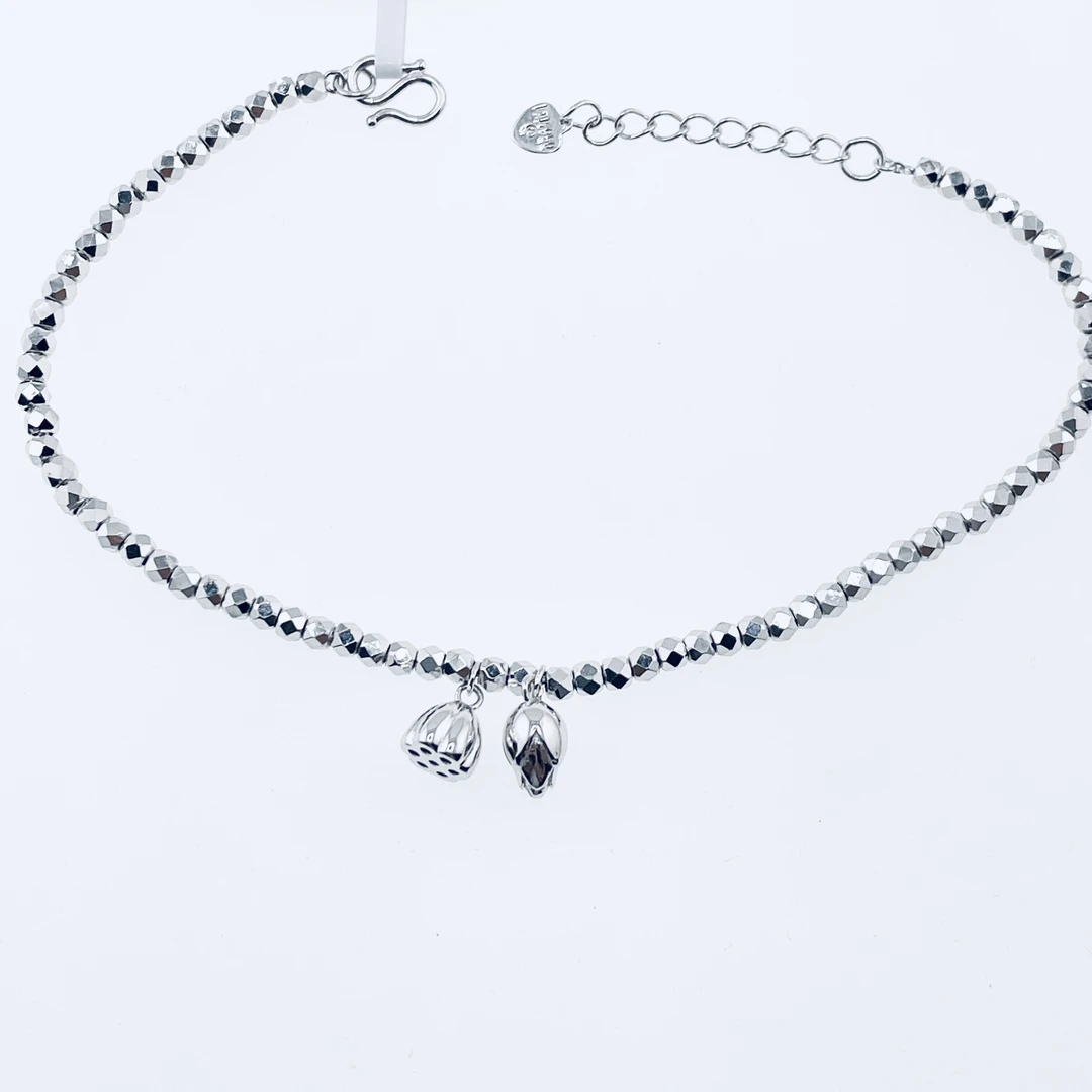 铂金Pt950蹦迪珠灵动莲蓬手链6.51克可调16~18cm长