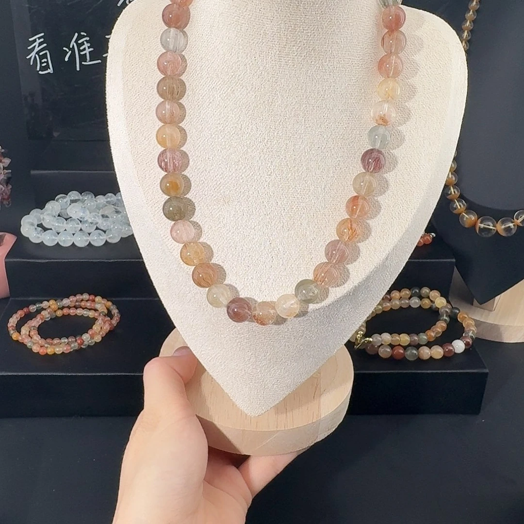 水晶颈饰未镶嵌兔毛10+