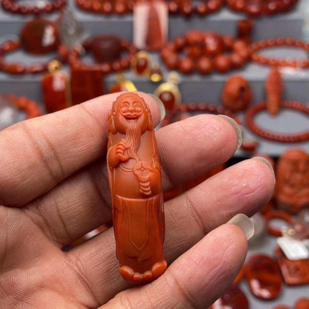 南红玛瑙未镶嵌珠宝奇石吊坠