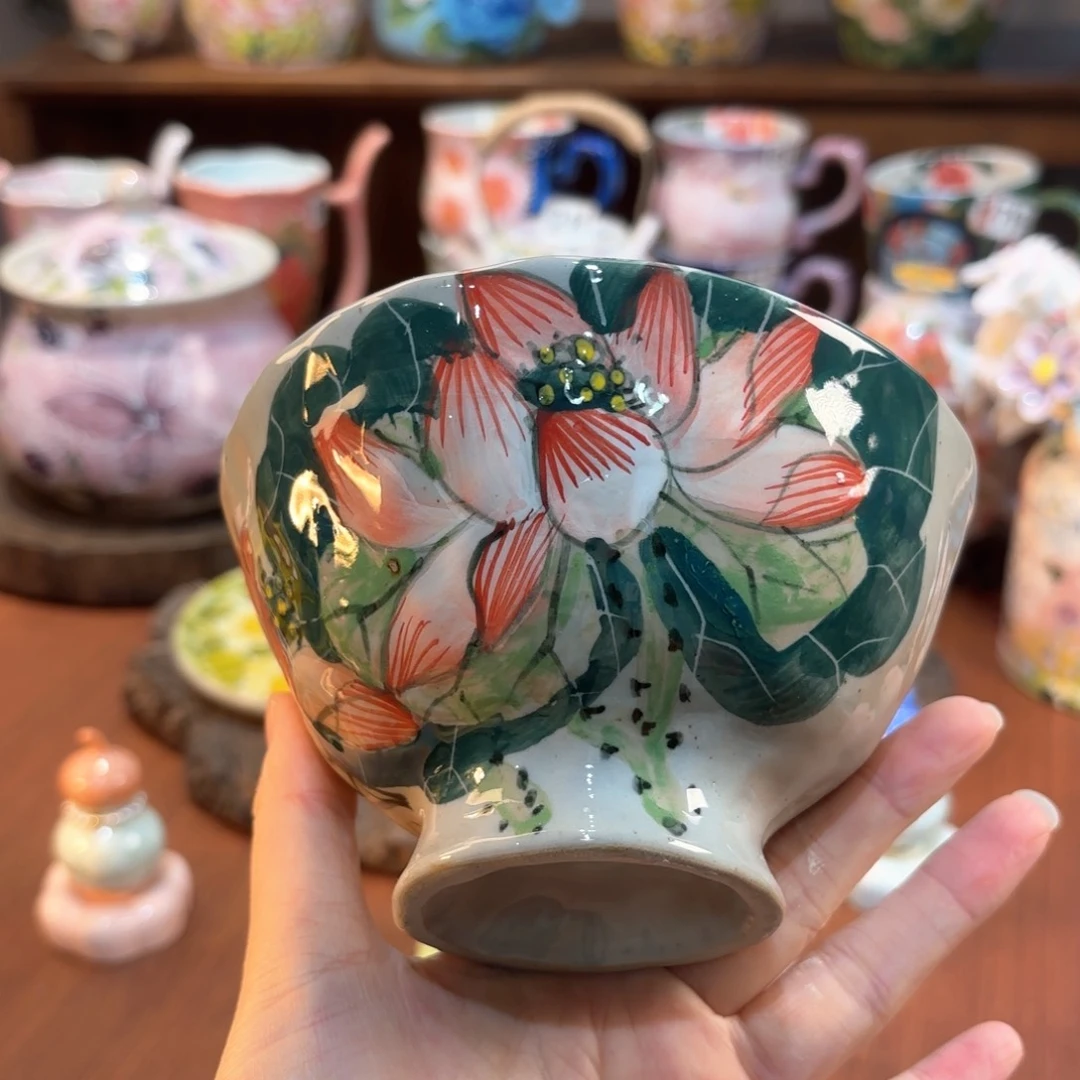 景德镇手绘高温釉下彩陶瓷茶具