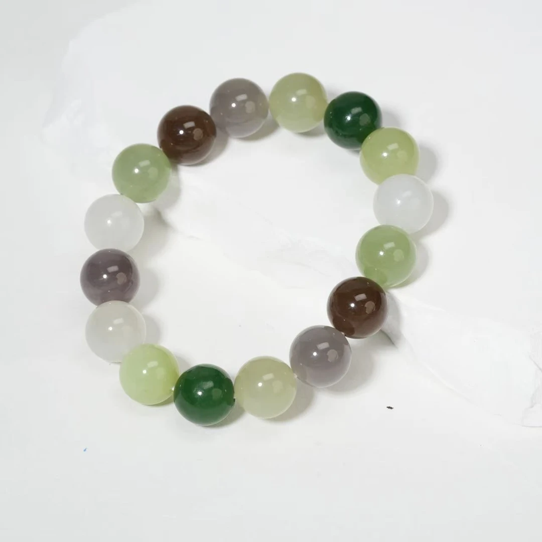 【普陀山欢喜】和田玉单圈手串（发货多样性一件）J10655 G