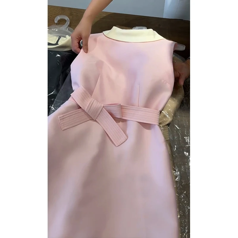夏季新款高级感赫本风连衣裙洋气法式气质甜美小香风千金公主裙女