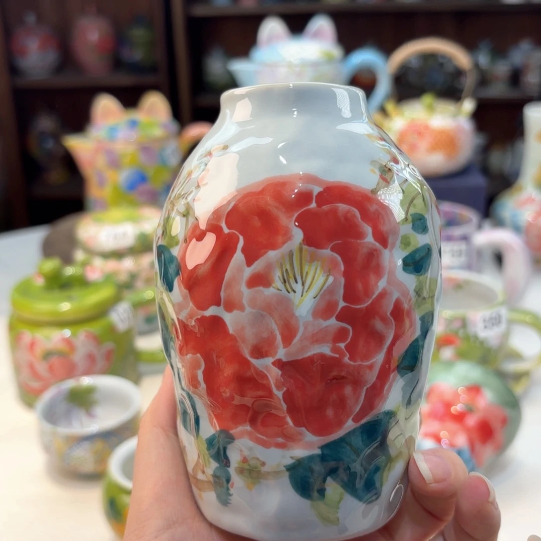 景德镇手绘高温釉下彩陶瓷茶具