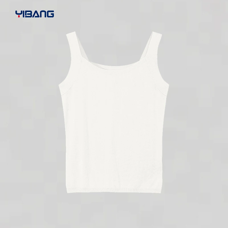 谊邦『精纺羊绒+桑蚕丝』春夏吊带背心修身内搭打底百搭针织上衣女