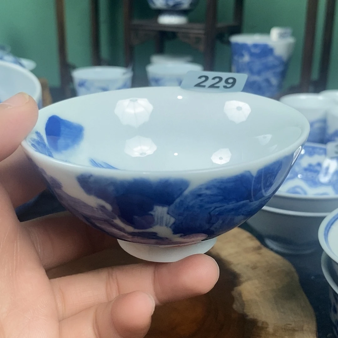 木***木景德镇手绘青花茶器