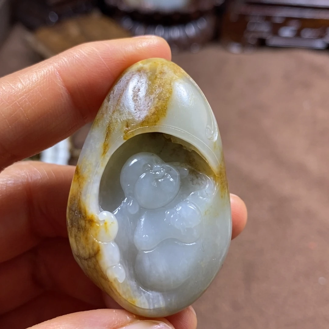 和田玉未镶嵌挂件