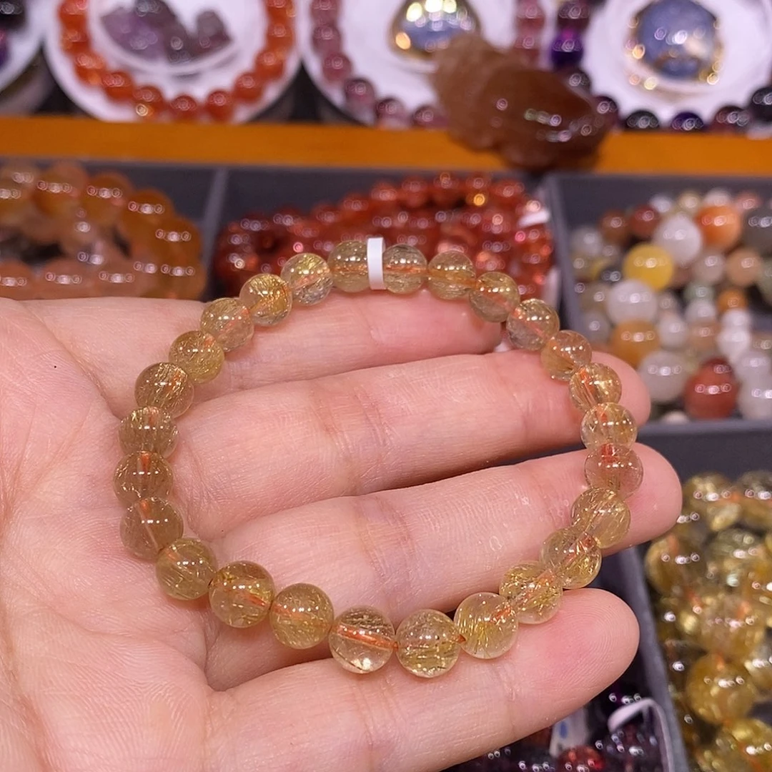 未镶嵌手链水晶金发晶7