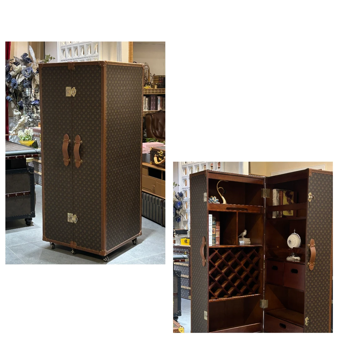 【春哥严选】HLF-640复古箱包柜/酒柜 65*60*155cm开120*35*155cm