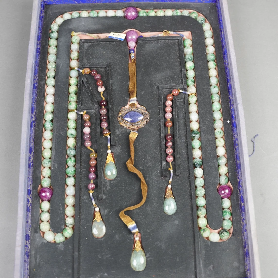 Tgz24 清代 翡翠朝珠