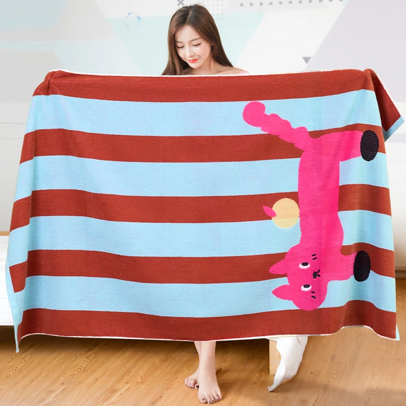 纯棉浴巾2025新款全棉加厚吸水速干大毛巾男女儿童洗澡裹巾游泳巾