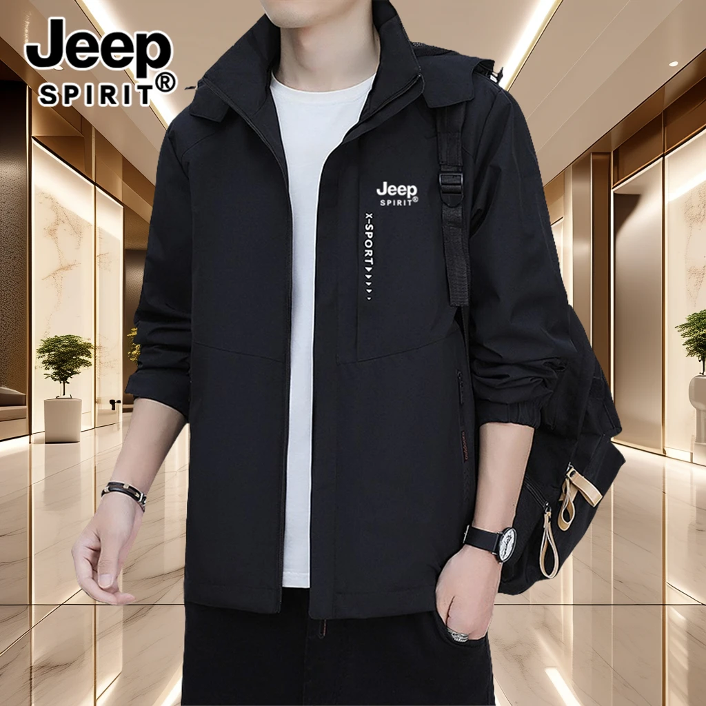 JEEPSPIRIT夹克男装经典商务秋冬季爆款上衣时尚流行潮款外套休闲