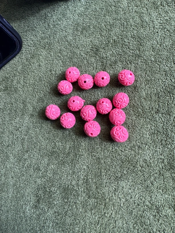 凤凰粉小珠子  卡10mm