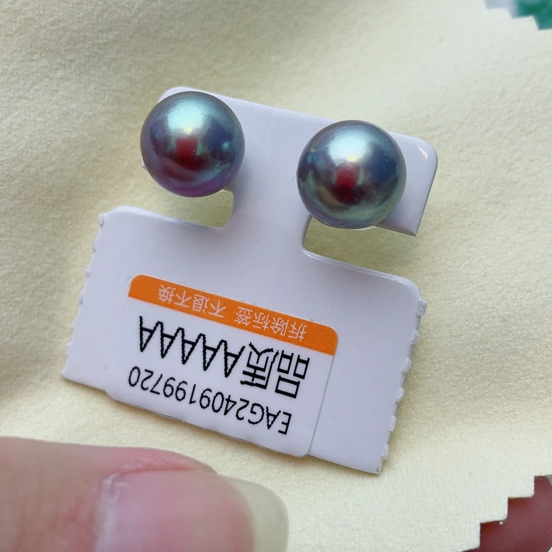 银S925镶嵌耳饰淡水珍珠w22