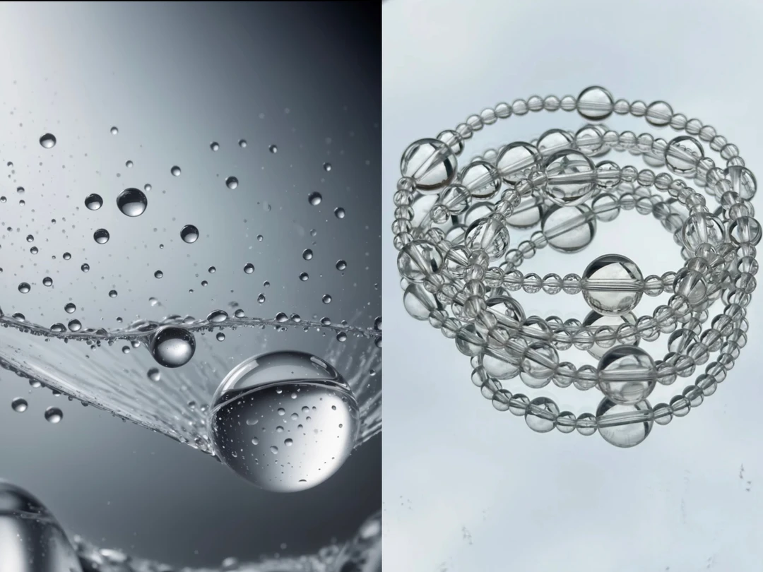 白水晶双a纯净体水晶手串