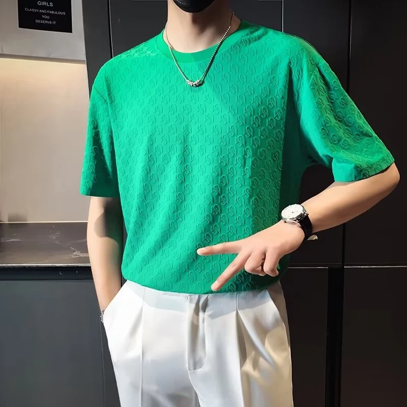 T575新款美式潮牌字母短袖T恤男款夏季ins潮牌宽松休闲上衣潮