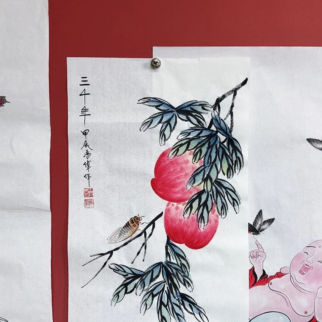 用***8国画冯伟老师亲笔手绘作品慧