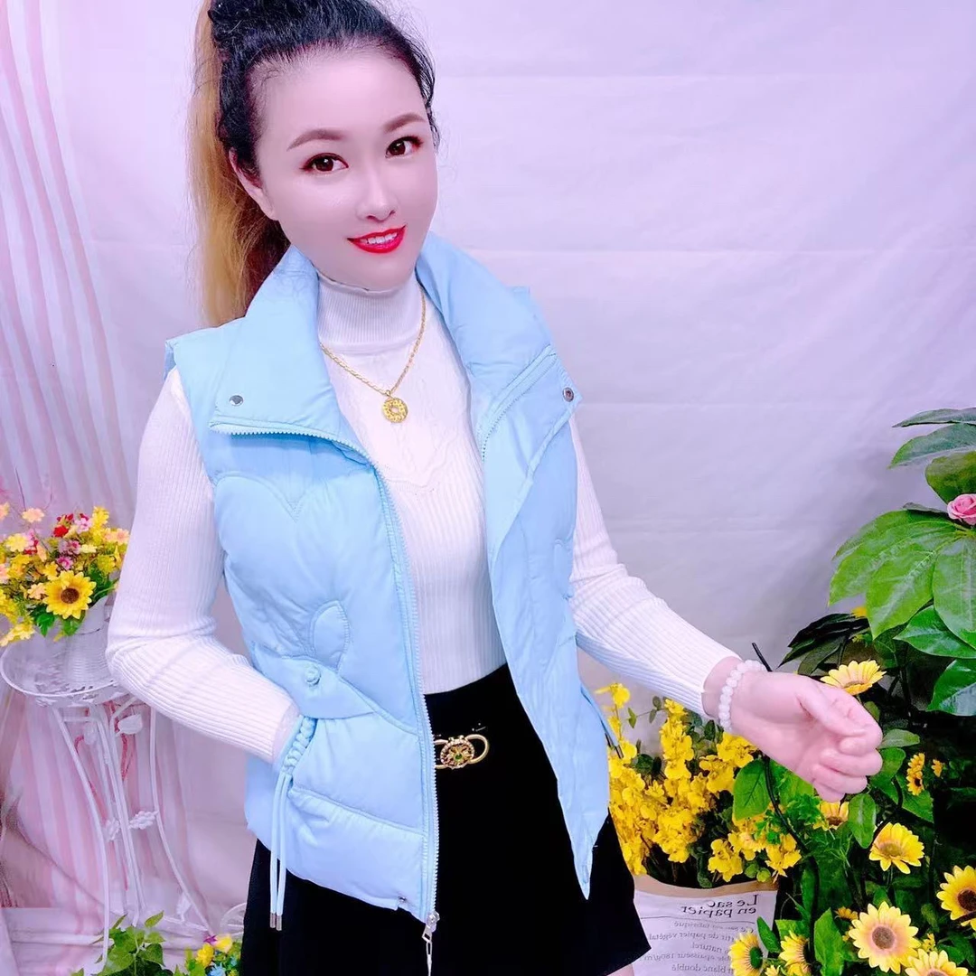 韩系立领加厚棉马甲女宽松保暖百搭秋冬新款外穿坎肩马夹