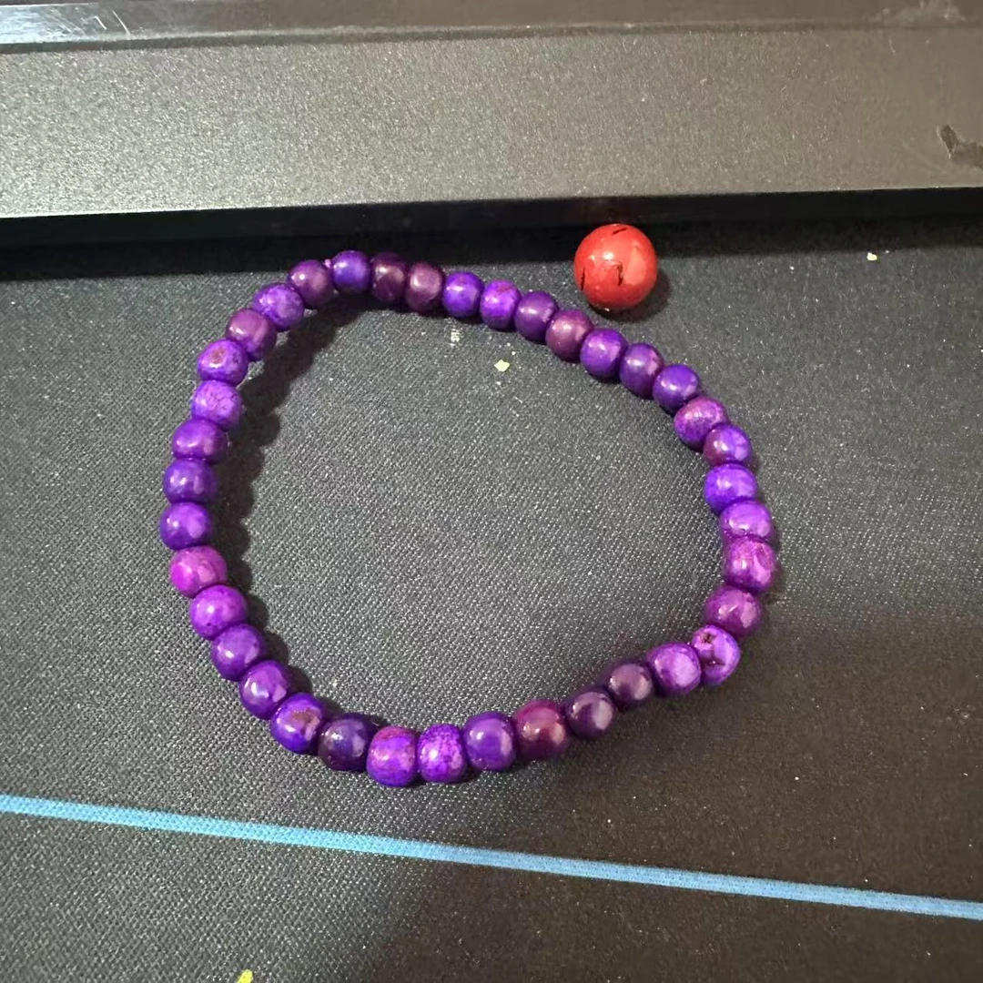 含辰砂工艺品【繁花珠宝甄选】含辰砂工艺品紫舒手串HX70060