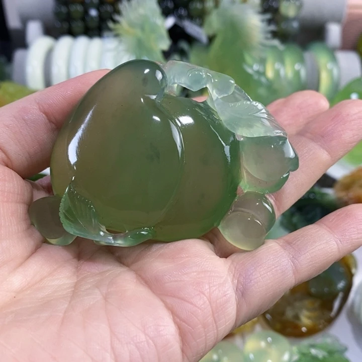 未镶嵌岫玉手把件